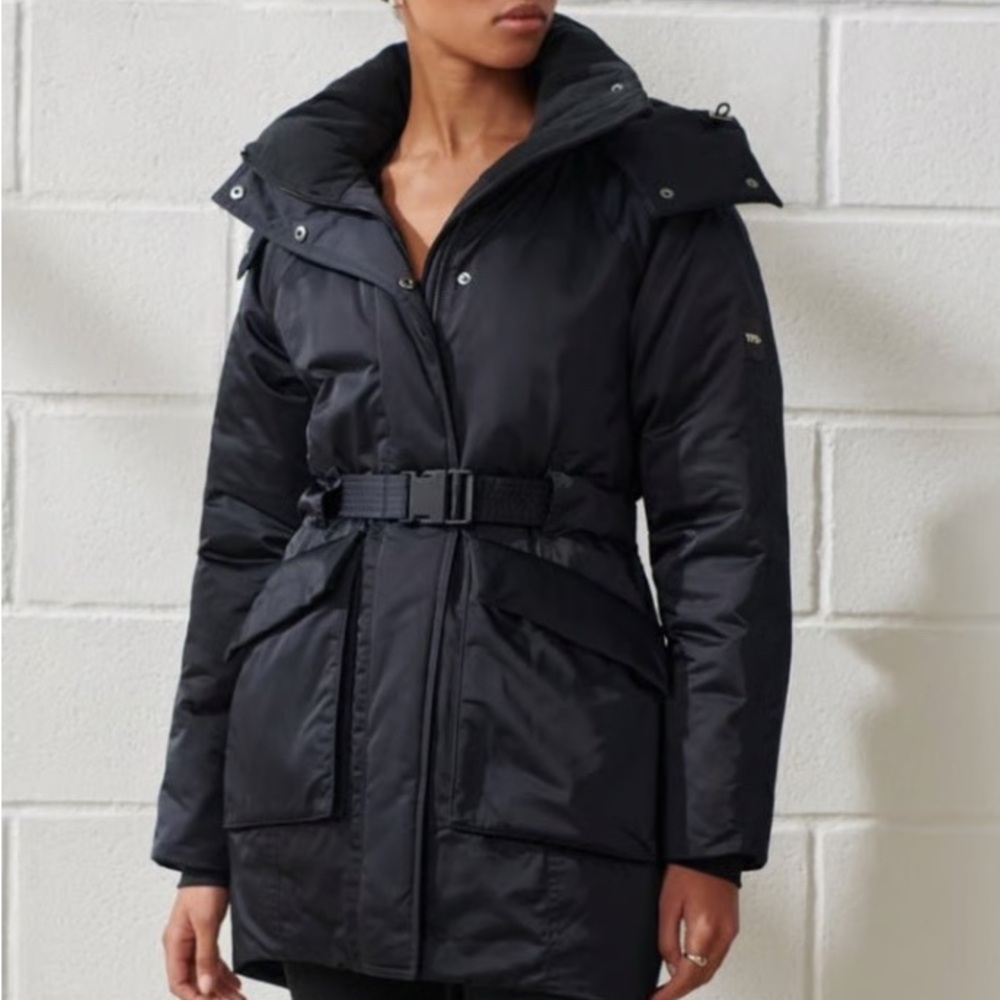 Abercrombie YPB Aspen Parka | Black | Size M | NWT